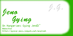 jeno gying business card